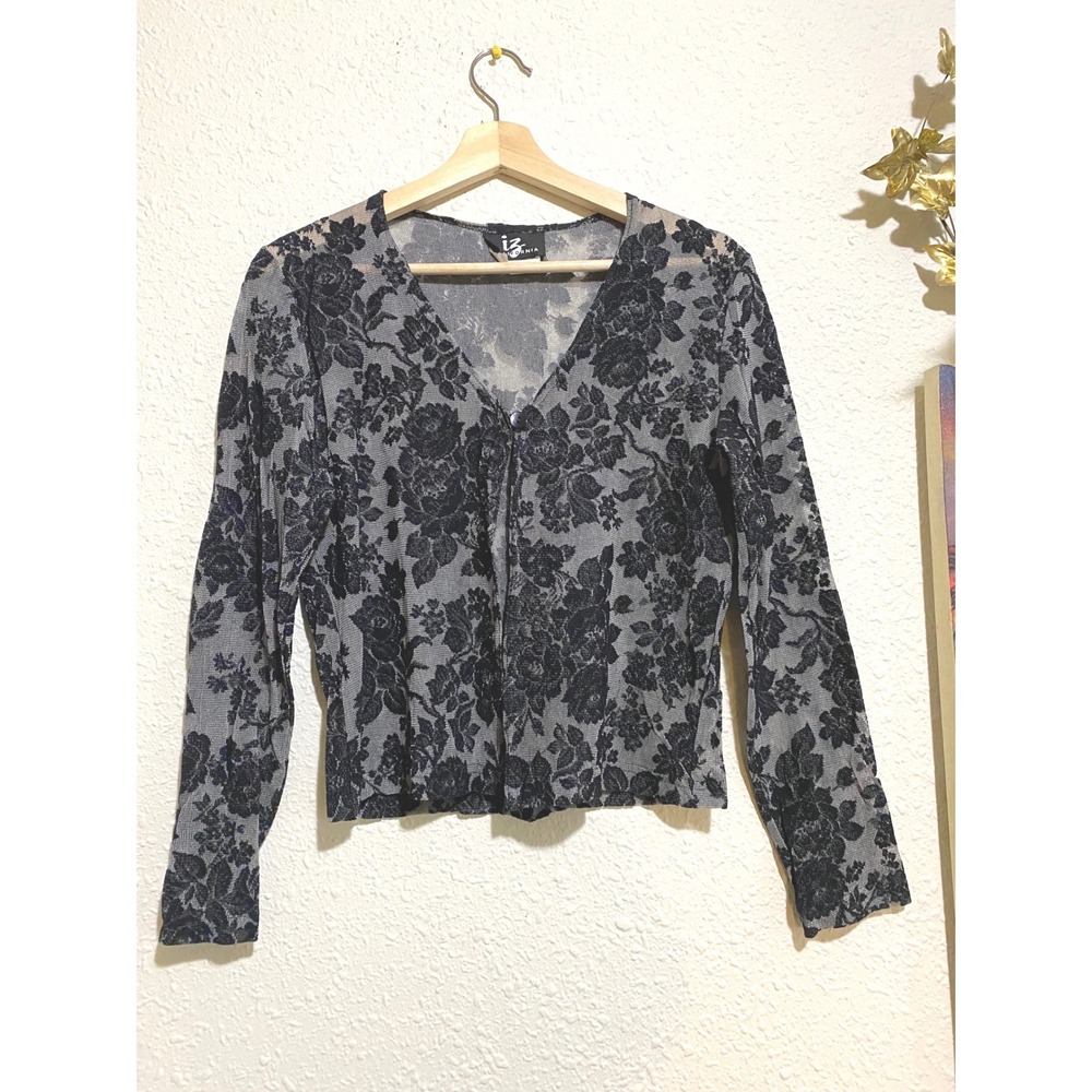IZ California Vintage witchy fairy goth dark romance Cardigan mesh Y2k S grunge